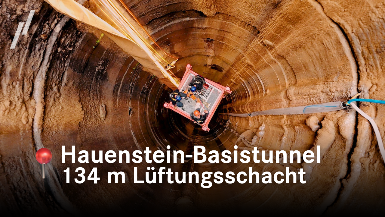 Hauenstein-Basistunnel Luftschacht