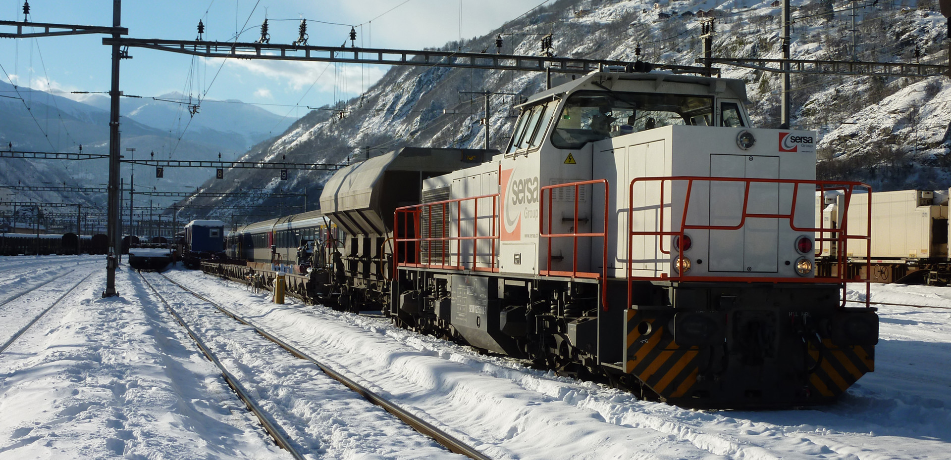 Eisenbahnverkehrsunternehmen Sersa Lok am Simplon