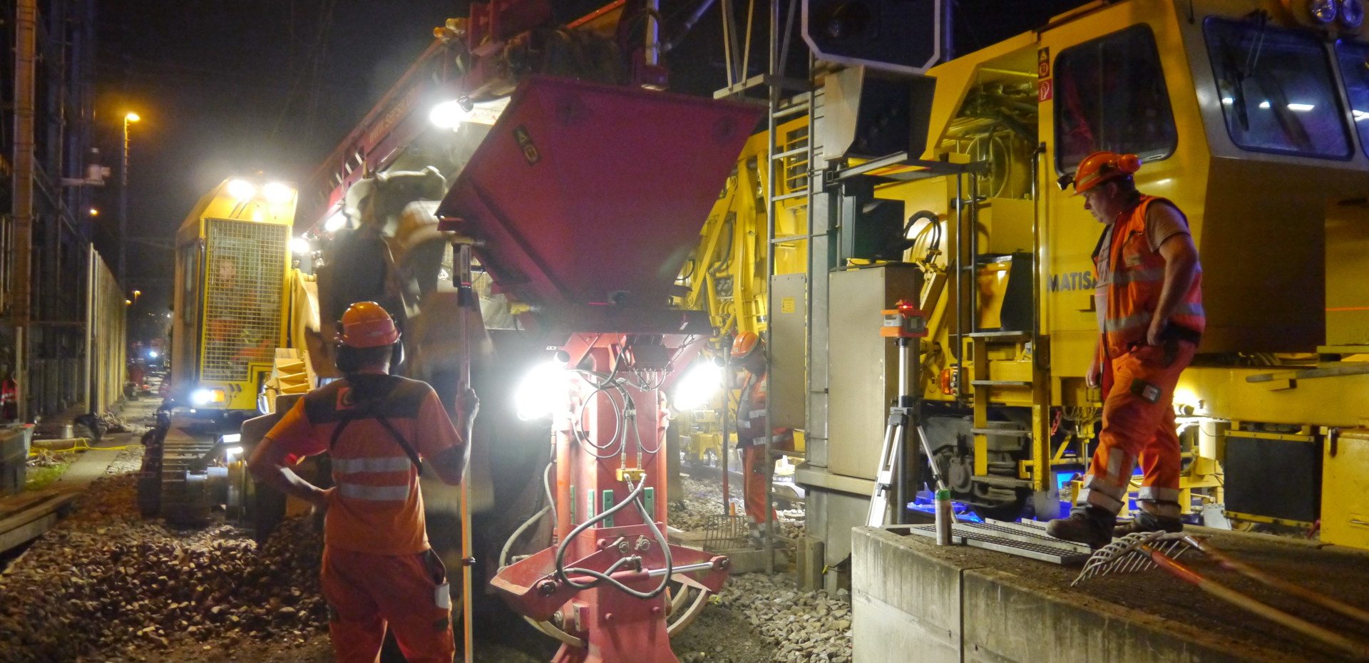 Weichen- und Streckenerneuerung mit Schotterreinigung Normalspur