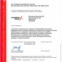 Rhomberg Sersa Rail AG ISO-Certificato 9001 14001 45001 (IT)