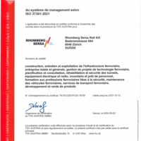 ISO 37301 CM Compliance Management Rhomberg Sersa Rail AG (FR)