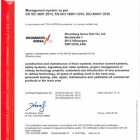 ISO 9001+14001+45001 Managementsystem Rhomberg Sersa Rail Tec AG (EN)