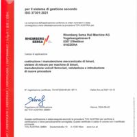 ISO 37301 CM Compliance Management Rhomberg Sersa Rail Machine AG (IT)