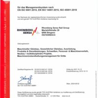 RSRG Gruppen-ISO-Zertifikat 9001 14001 45001 inkl. Anlage