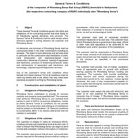 General Terms & Conditions Rhomberg Sersa Rail Group Switzerland