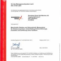 ISO 37301 CM Compliance Management Rhomberg Sersa Rail Machine AG (DE)