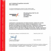 Rhomberg Sersa Rail Tec AG ISO-Certificato 37301 (IT)