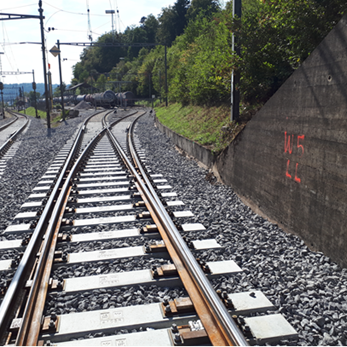 SBB-Fahrbahnerneuerung 2018 Melligen Weichen 1-6