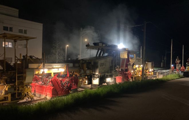 Planieren Verdichten Stabilisieren Normalspur