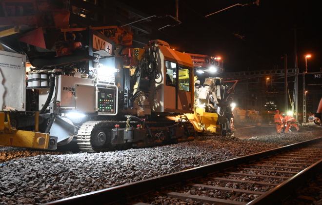 Schotterersatz und Unterbausanierung Normalspur