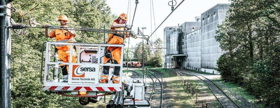 Fahrleitung Sersa Revision Oberleitung